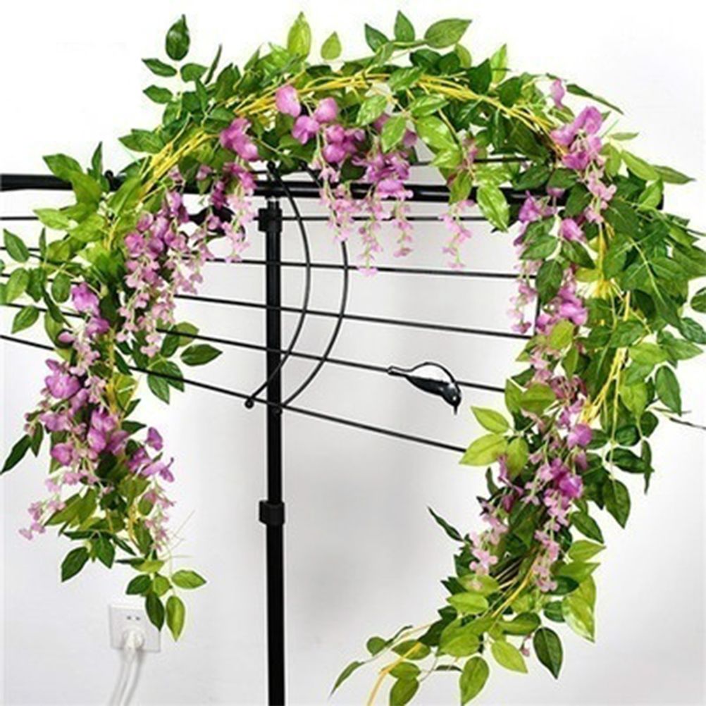 Artificial Flowers Wisteria Garland Vine Simulation Wreath Rattan Hanging view 5