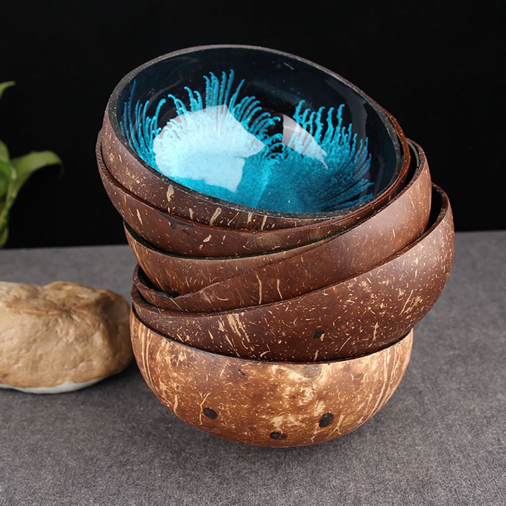 Handmade Natural Coconut Bowl Coconut Ornament Storage Bowl view 6