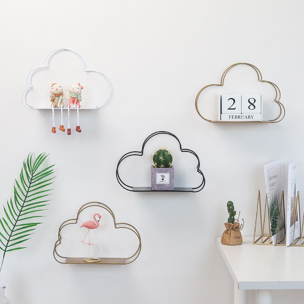 Cloud Shape Iron Storage Racks Hanging Decor Flower Pot Storage Rack Storage view 4
