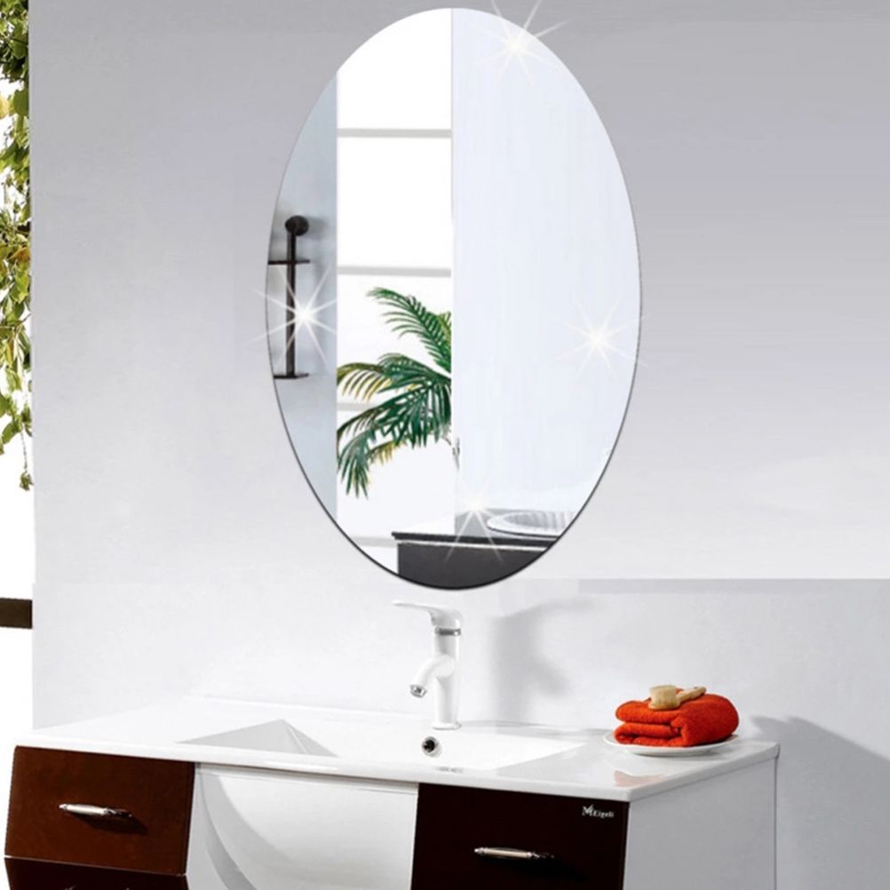 42*27CM Mirror Decoration Wall Sticker Acrylic Ellipse Mirror Wall Stickers view 11