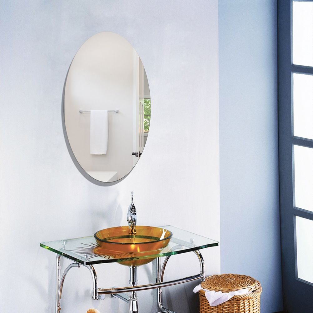 42*27CM Mirror Decoration Wall Sticker Acrylic Ellipse Mirror Wall Stickers view 12