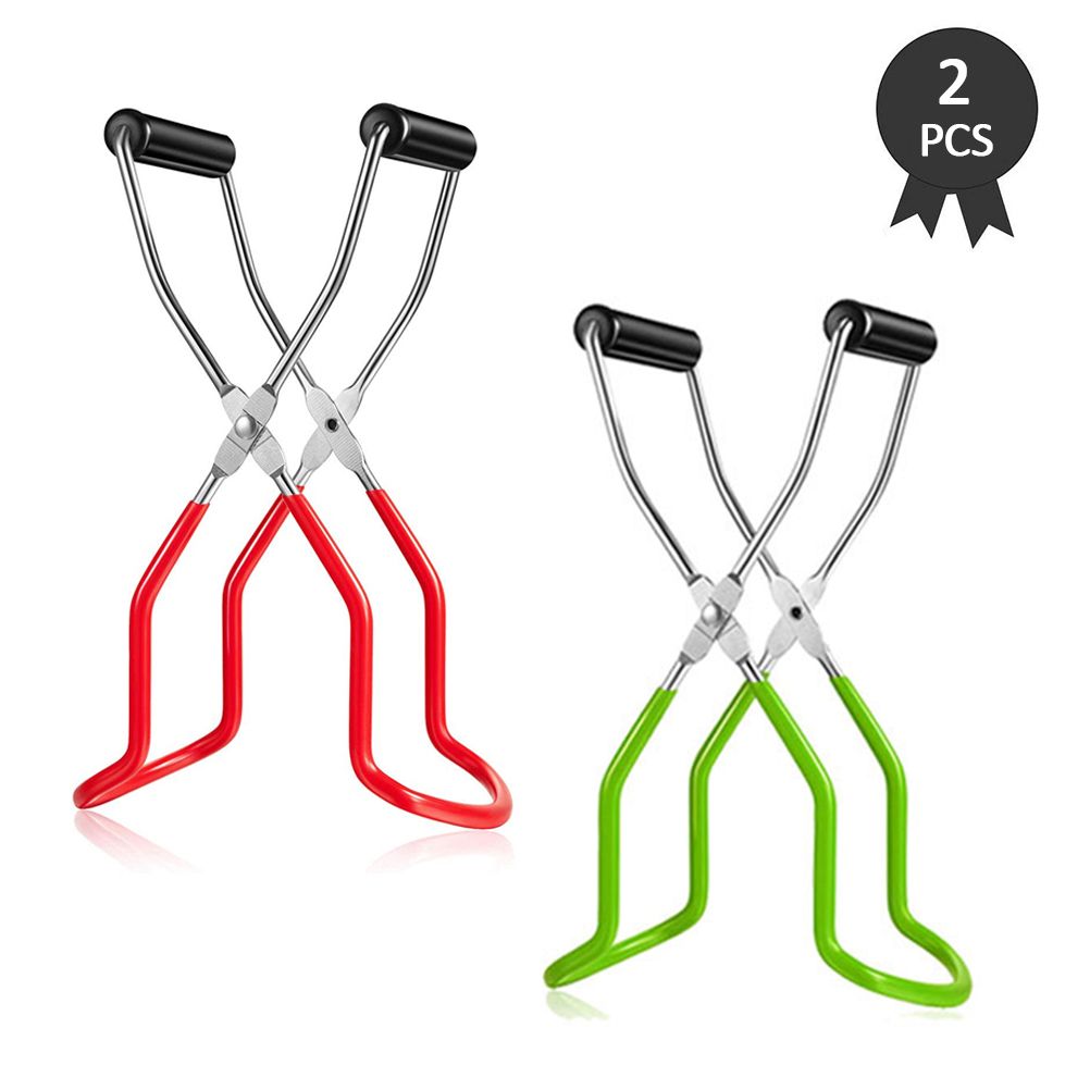Canning Jar Lifter with Grip Handle Canning Tongs Stainless Steel Anti — image 1