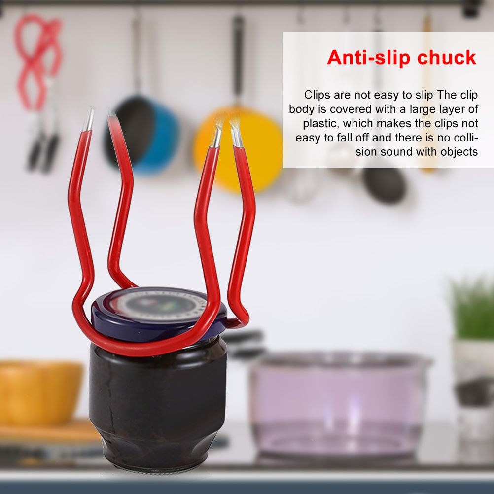 Canning Jar Lifter with Grip Handle Canning Tongs Stainless Steel Anti view 4
