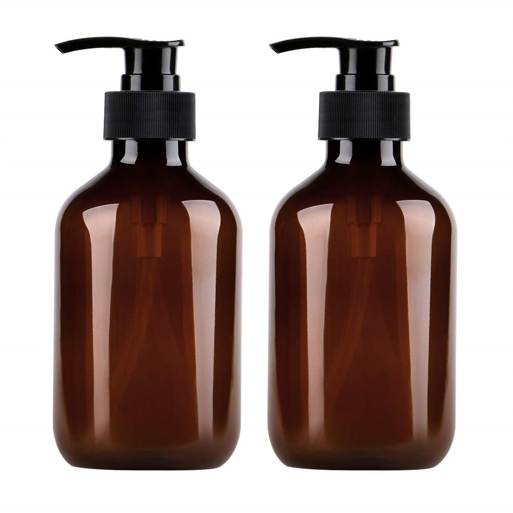 4PCS Plastic Bottles with Pump 500ml Refillable Plastic Soap Dispenser Bottle
