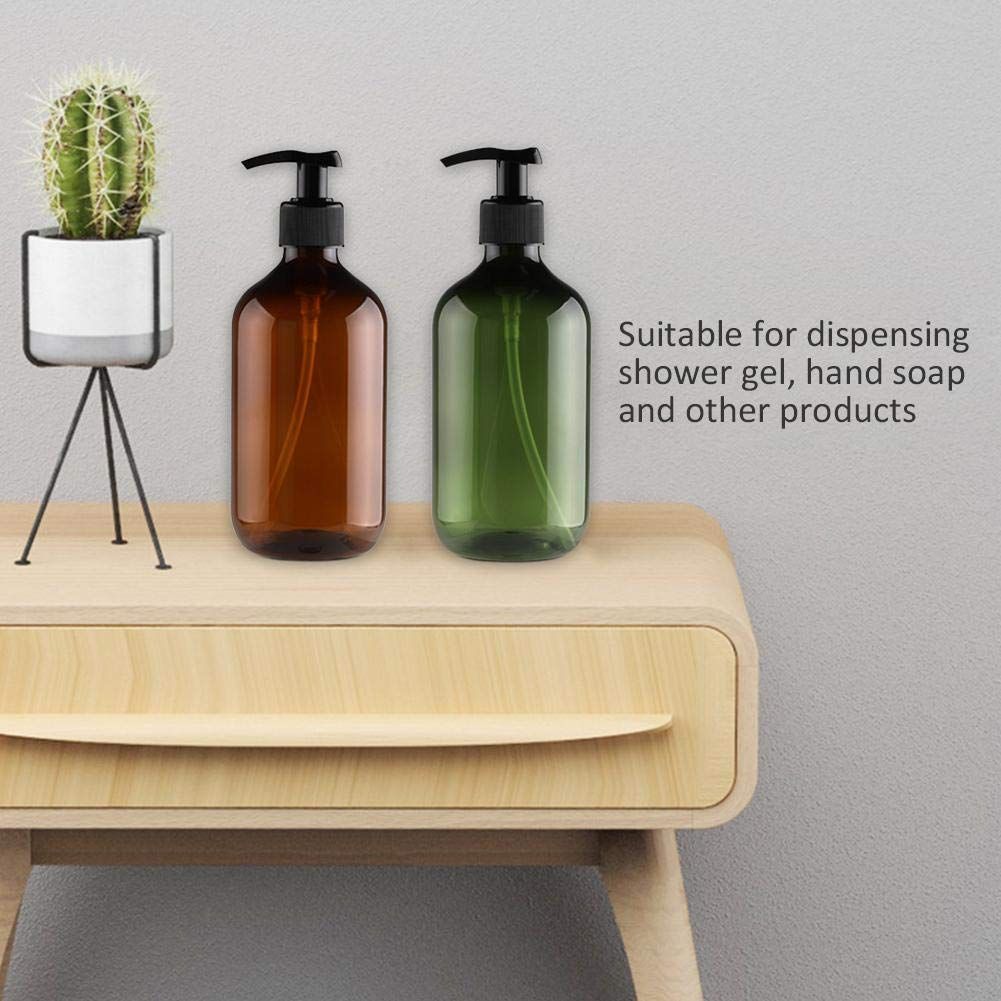 4PCS Plastic Bottles with Pump 500ml Refillable Plastic Soap Dispenser Bottle view 6