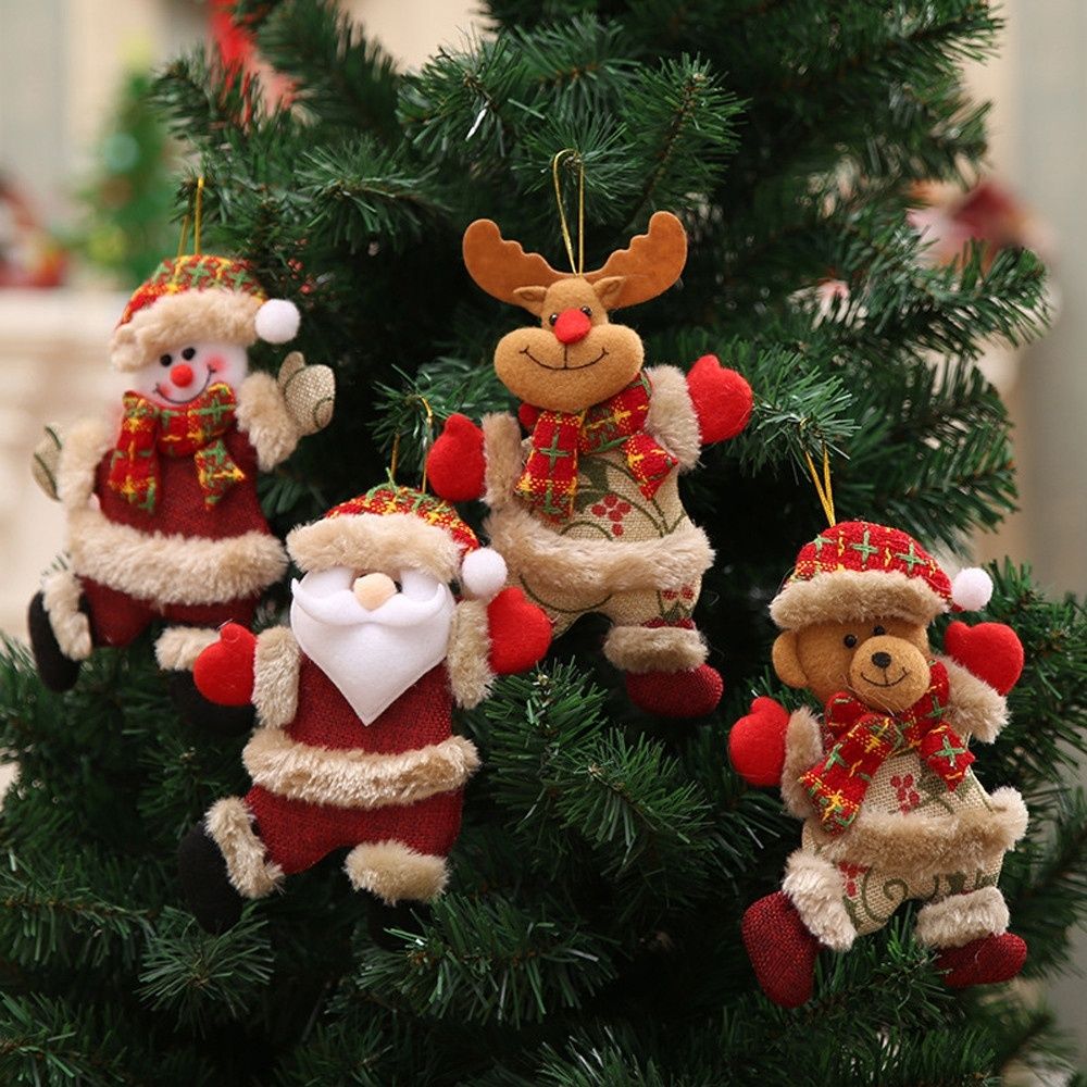 Christmas Tree Ornament Christmas Plush Dolls Pendant for Christmas Tree view 2