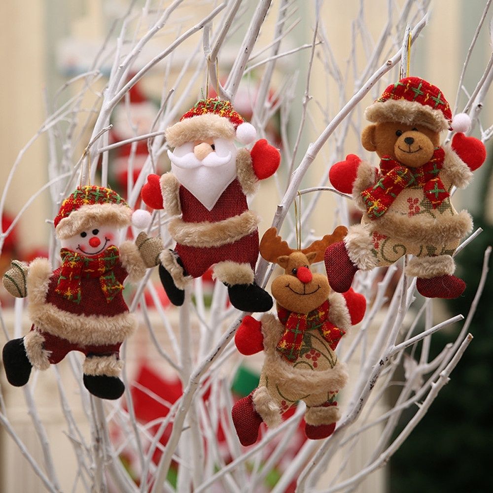 Christmas Tree Ornament Christmas Plush Dolls Pendant for Christmas Tree view 3