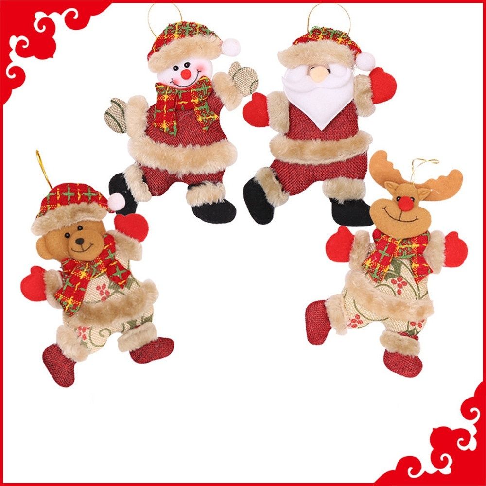 Christmas Tree Ornament Christmas Plush Dolls Pendant for Christmas Tree view 4