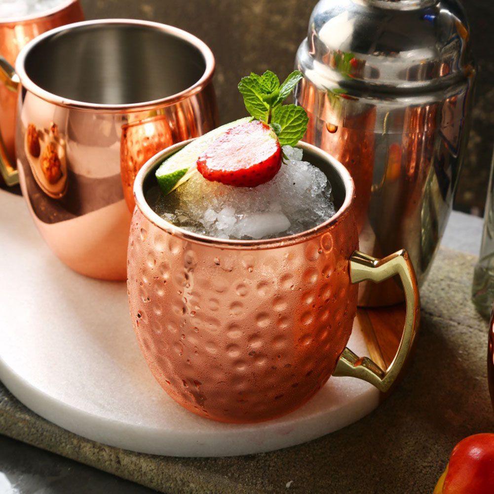 550ml Copper Plated Moscow Mule Mug Beer Cup Coffee Mug Copper Plated Mugs view 4