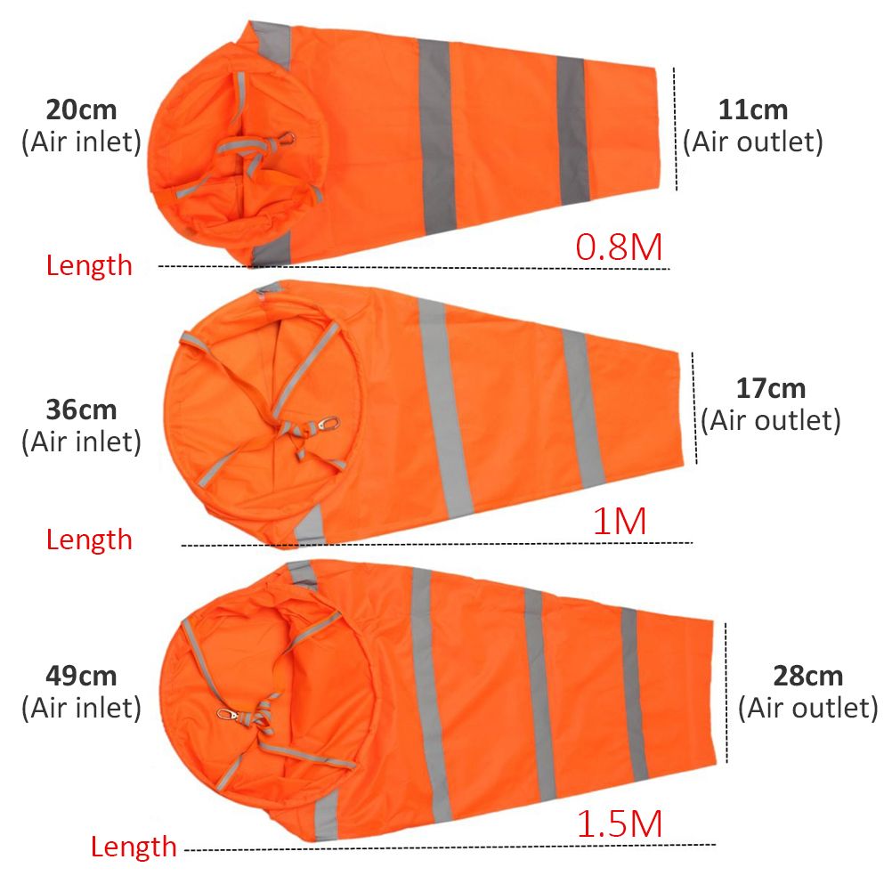 Windsock with Reflective Strips Outdoor Wind Measurement Bag Oxford Cloth Windsock view 2
