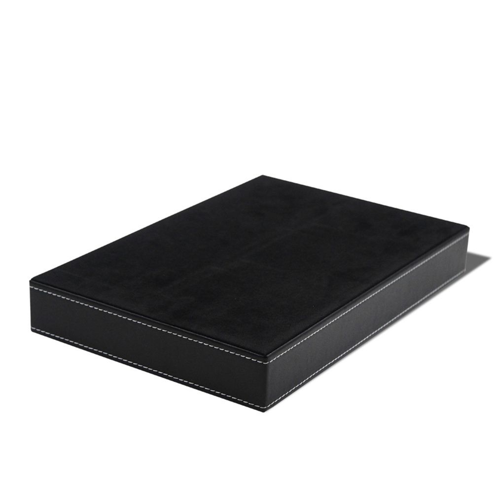 4 Compartments Leatherette Valet Tray Desk Dresser Top Organizer Box for view 2