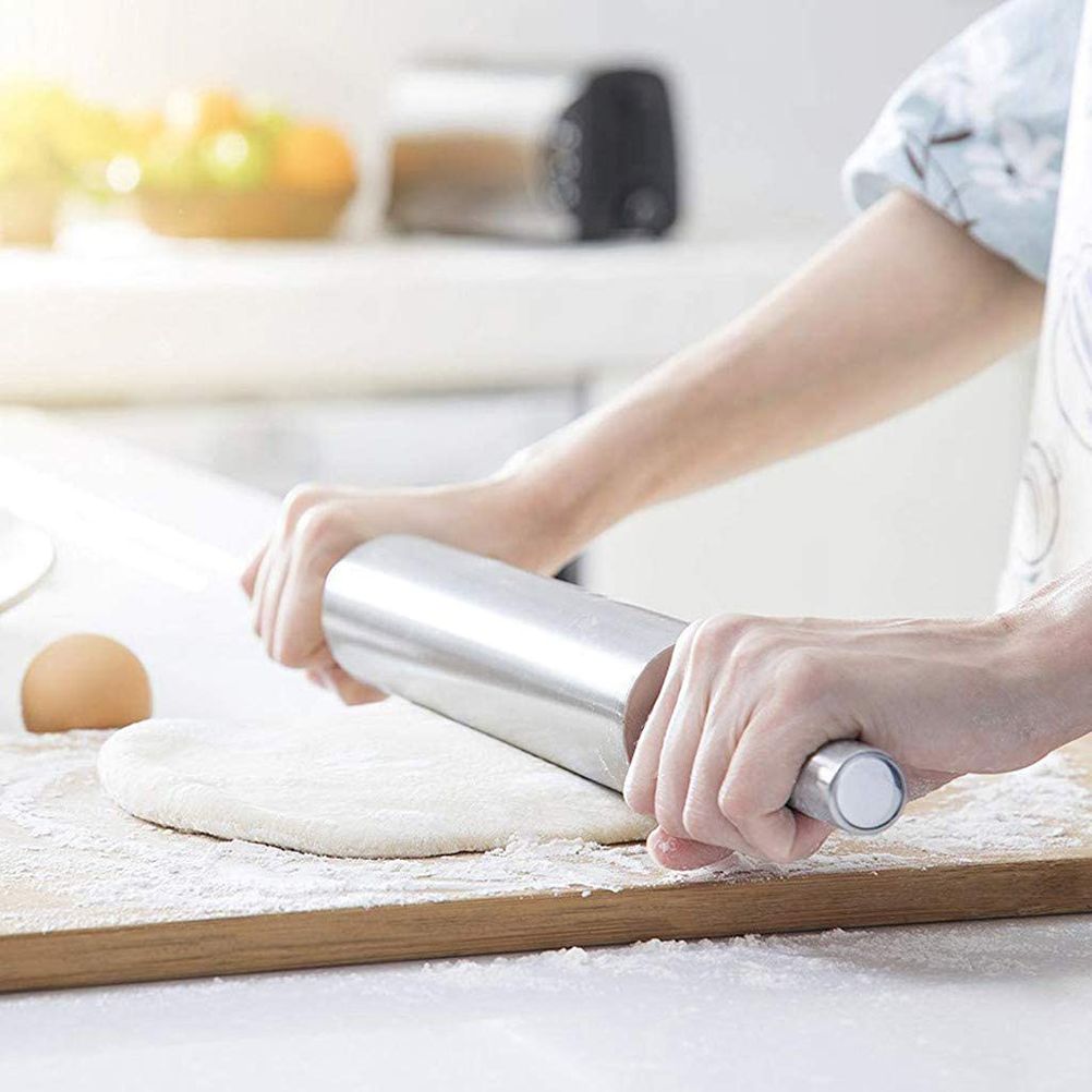 Stainless Steel Rolling Pin Non Stick Rolling Pin for Baking Dough Pizza Pie view 4