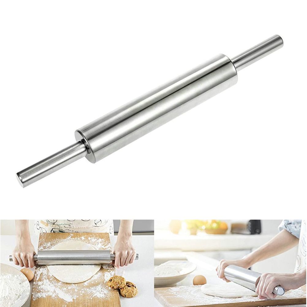 Stainless Steel Rolling Pin Non Stick Rolling Pin for Baking Dough Pizza Pie
