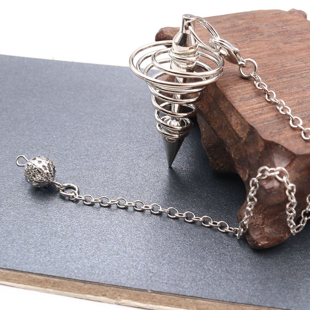 Metal Spiritual Pendulum for Divination Threaded Dowsing Pendulum Healing view 4