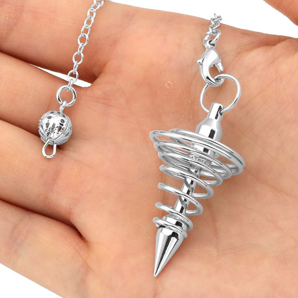 Metal Spiritual Pendulum for Divination Threaded Dowsing Pendulum Healing view 5