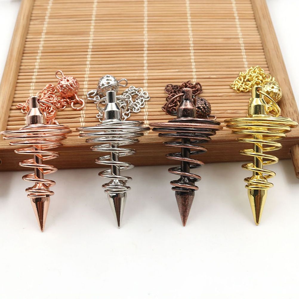 Metal Spiritual Pendulum for Divination Threaded Dowsing Pendulum Healing view 7
