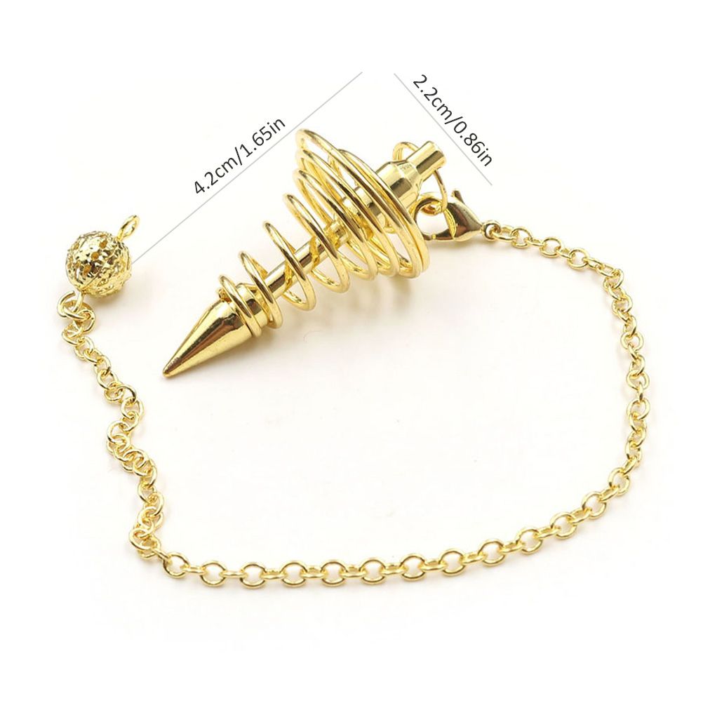Metal Spiritual Pendulum for Divination Threaded Dowsing Pendulum Healing view 3