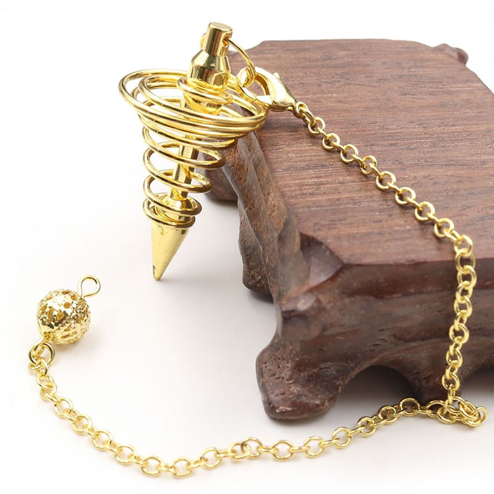 Metal Spiritual Pendulum for Divination Threaded Dowsing Pendulum Healing view 4