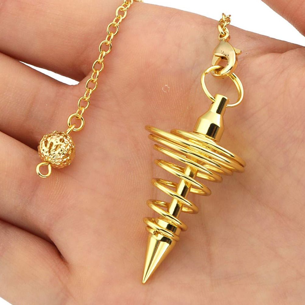 Metal Spiritual Pendulum for Divination Threaded Dowsing Pendulum Healing view 5