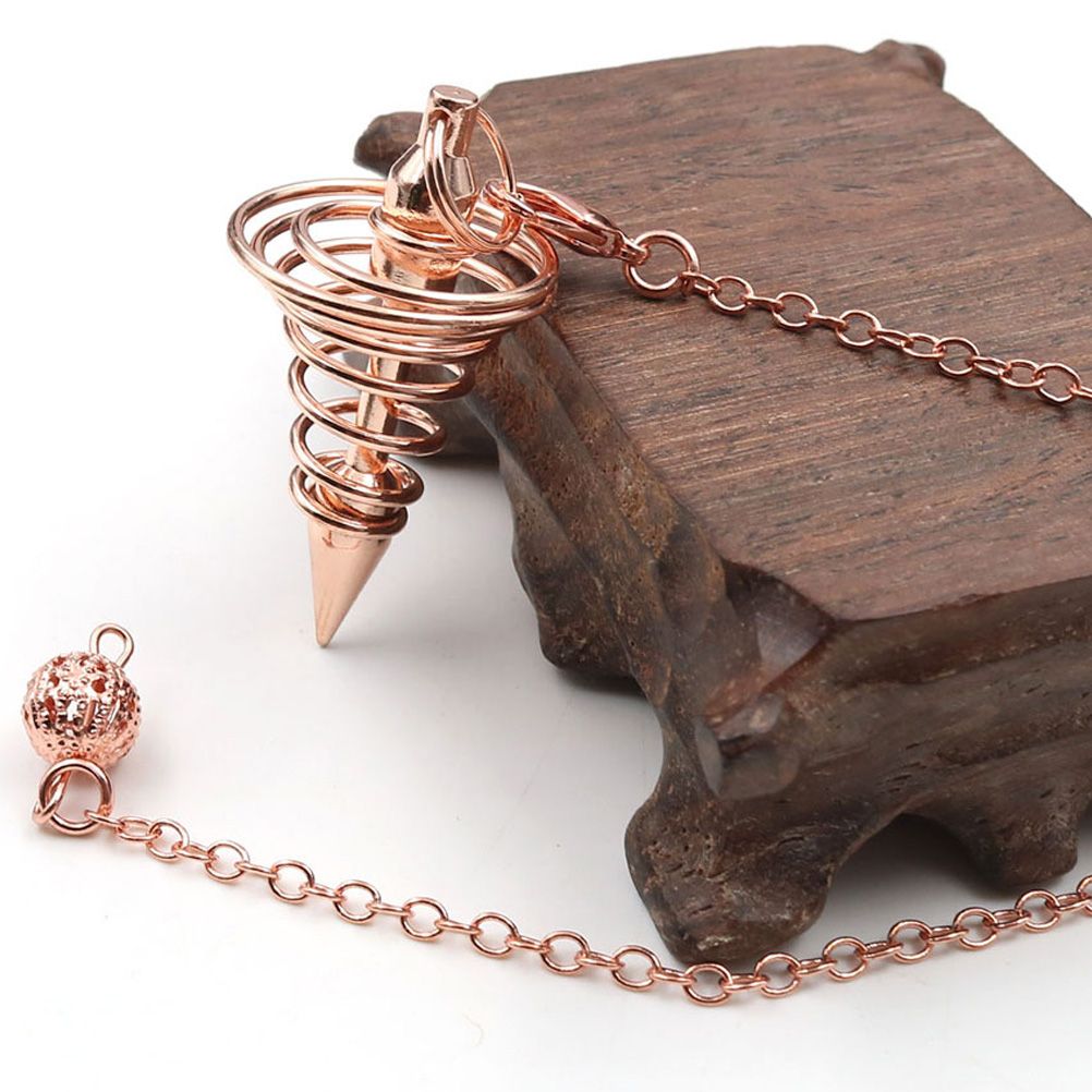 Metal Spiritual Pendulum for Divination Threaded Dowsing Pendulum Healing view 3