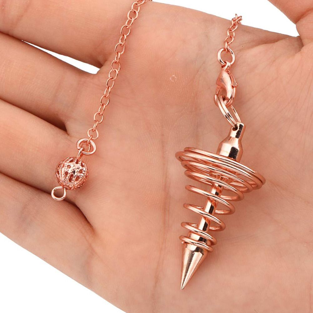 Metal Spiritual Pendulum for Divination Threaded Dowsing Pendulum Healing view 4