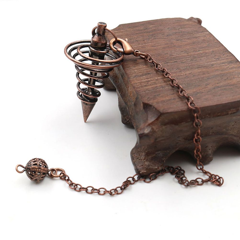Metal Spiritual Pendulum for Divination Threaded Dowsing Pendulum Healing view 4
