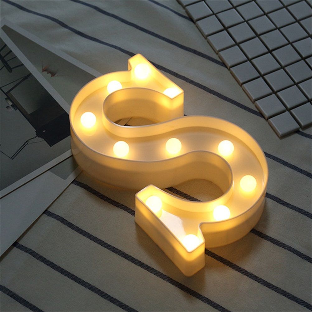 LED 26 Alphabet Letter Number Lights Ampersand Symbol Love Heart Light Up Sign view 5