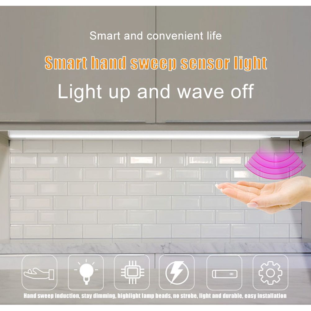 Induction Cabinet Light LED Closet Night Strip Light USB Intelligent Sensor view 2