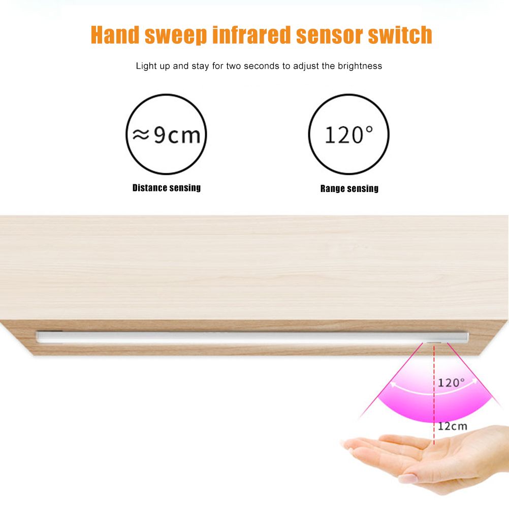 Induction Cabinet Light LED Closet Night Strip Light USB Intelligent Sensor view 3