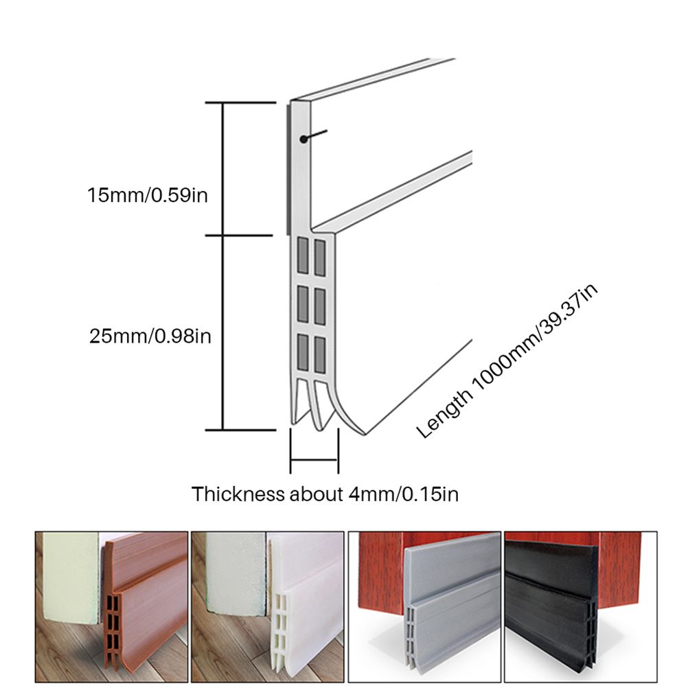 Door Draft Stopper Under Door for Exterior Interior Doors Door Sweep Strip view 13