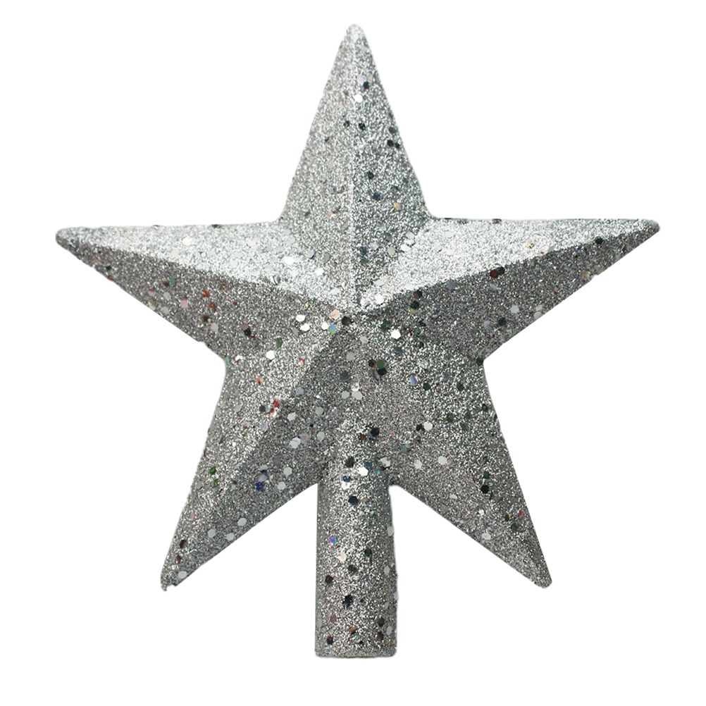 20cm Star Christmas Tree Topper Glitter Christmas Tree Decoration for Party