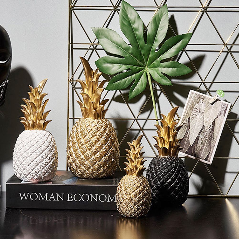 Nordic Modern Resin Pineapple Decor Living Room Wine Cabinet Window Desktop view 4
