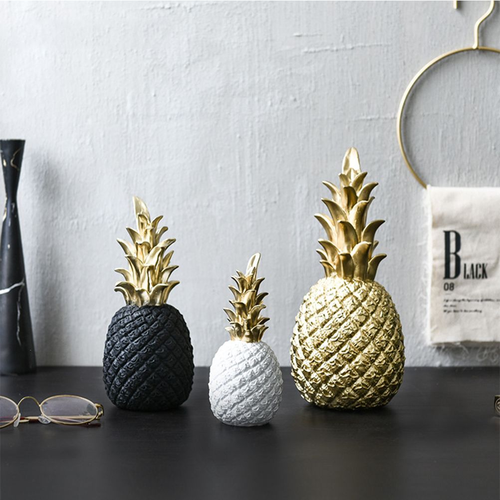 Nordic Modern Resin Pineapple Decor Living Room Wine Cabinet Window Desktop view 8