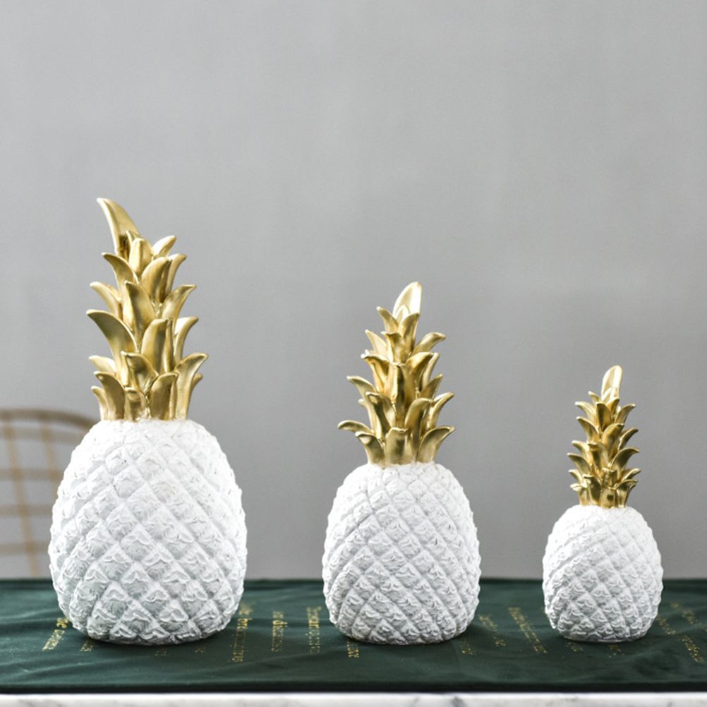 Nordic Modern Resin Pineapple Decor Living Room Wine Cabinet Window Desktop view 3