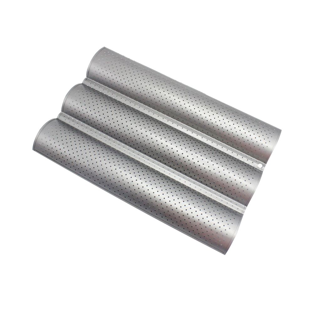 Non Stick Perforated French Bread Pan Bakeware Toast Cooking Bake Mold Home