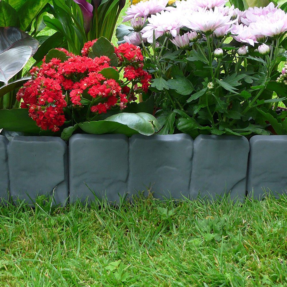 20pcs Landscape Edging Border Plastic Garden Fence Lawn Decorative Border view 2