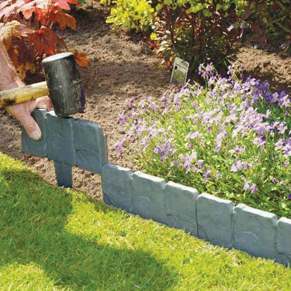 20pcs Landscape Edging Border Plastic Garden Fence Lawn Decorative Border view 3