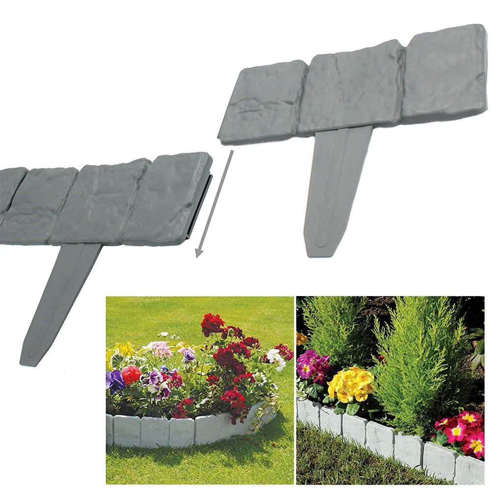 20pcs Landscape Edging Border Plastic Garden Fence Lawn Decorative Border view 6