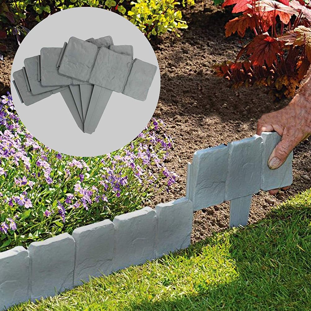 30pcs Landscape Edging Border Plastic Garden Fence Lawn Decorative Border — image 1