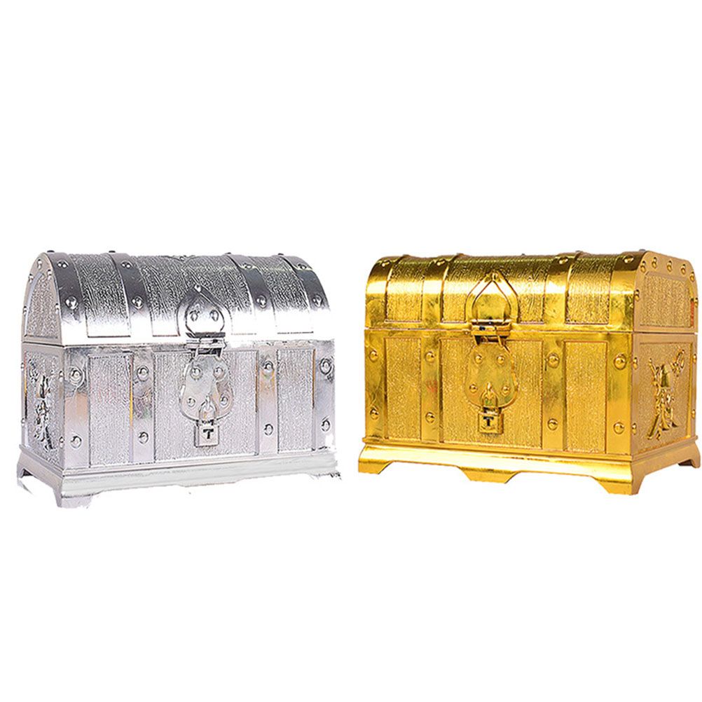 Plastic Pirate Treasure Box Jewelry Storage Box Organizer Makeup Gift Box view 5