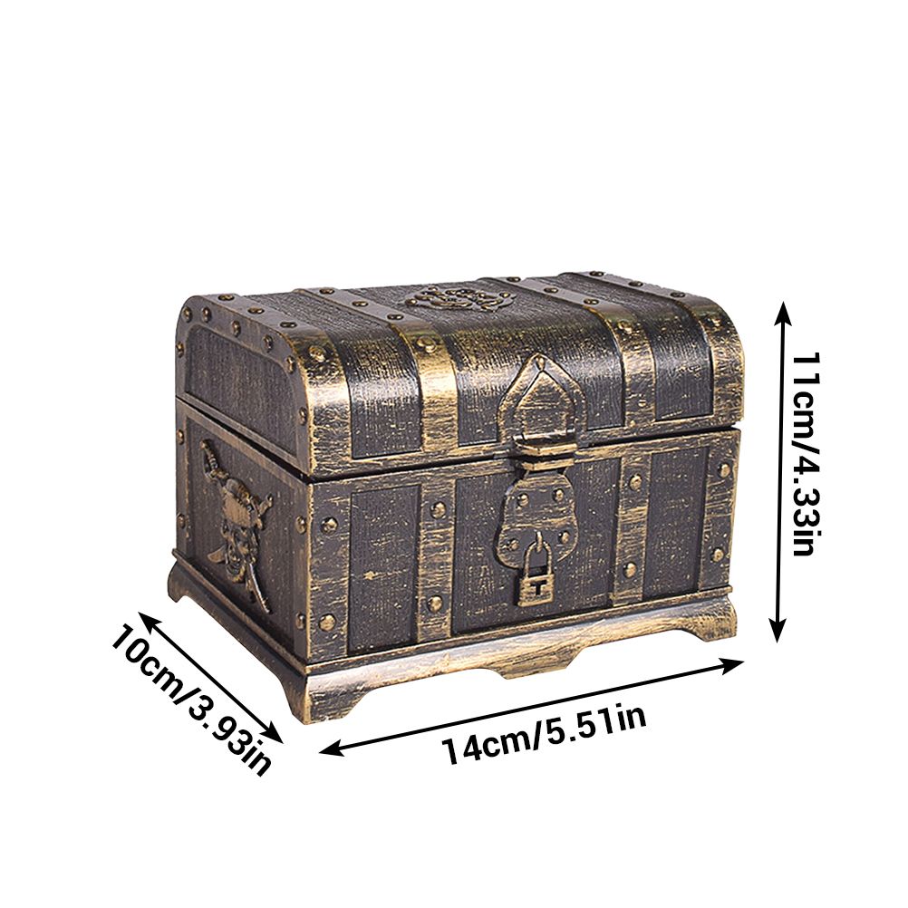 Plastic Pirate Treasure Box Jewelry Storage Box Organizer Makeup Gift Box view 2