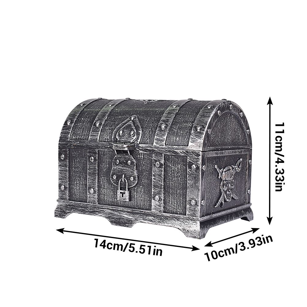 Plastic Pirate Treasure Box Jewelry Storage Box Organizer Makeup Gift Box view 2