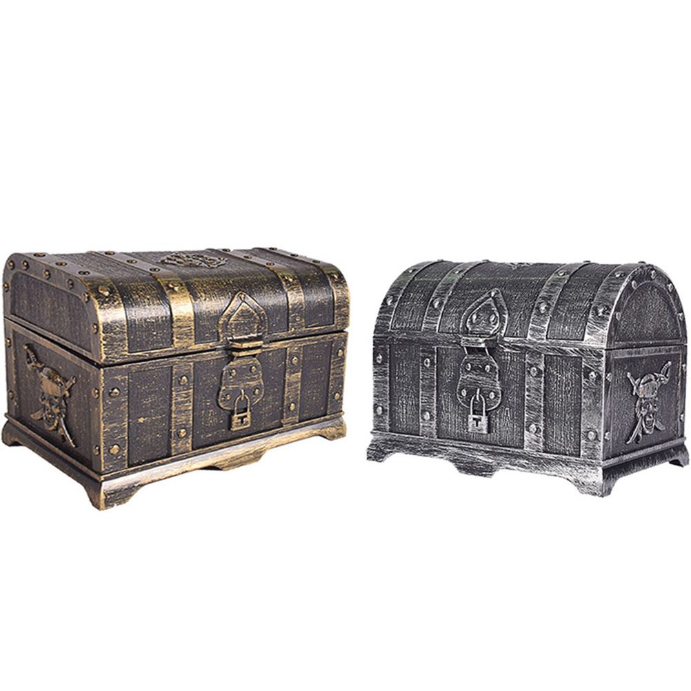 Plastic Pirate Treasure Box Jewelry Storage Box Organizer Makeup Gift Box view 5