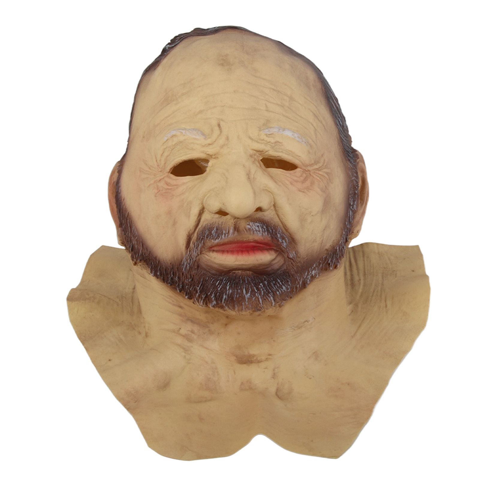 Halloween Latex Old Man Face Cover Halloween Fancy Dress Head for Masquerade