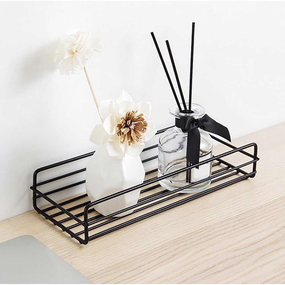 Wrought Iron Bathroom Storage Rack with Sucker Toilet Bowl Sundries Organizer view 7