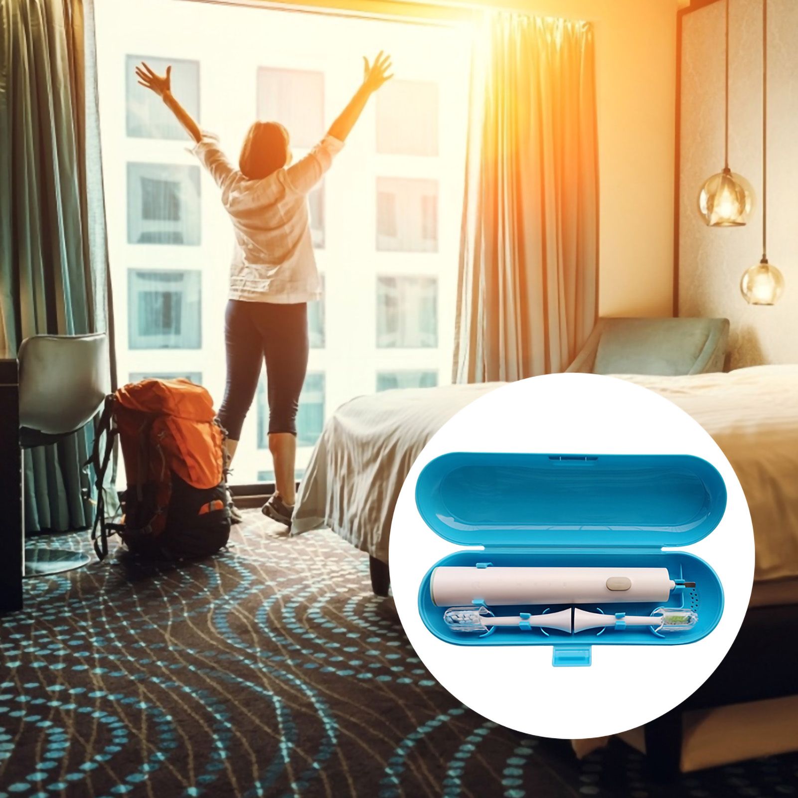 Portable Electric Toothbrush Heads Travel Case Protection Storage Box view 8