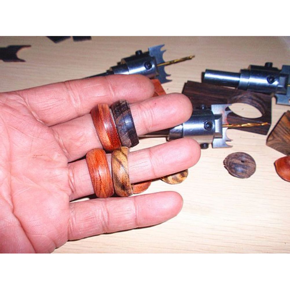 Wooden Thick Ring Maker Set Steel Wood Bead Drill Bit Household DIY Tools for view 3