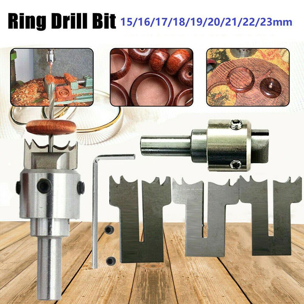 Wooden Thick Ring Maker Set Steel Wood Bead Drill Bit Household DIY Tools for view 4