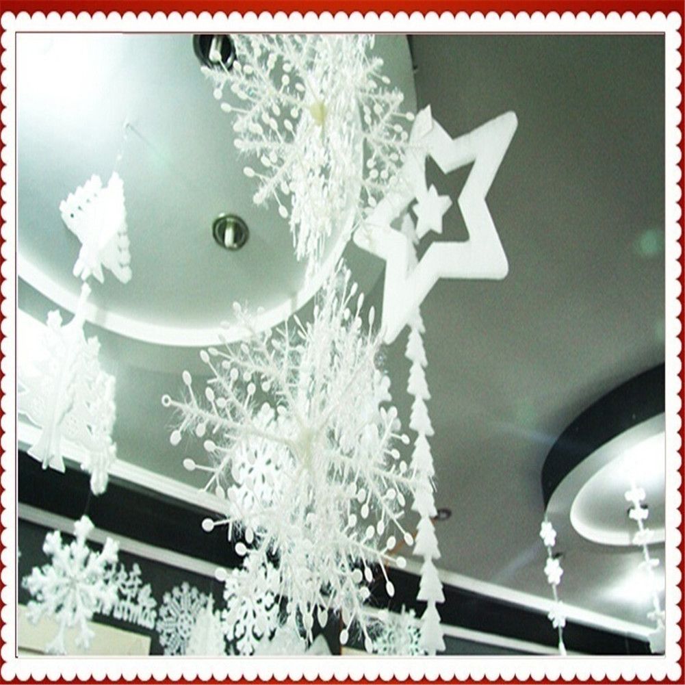 Christmas Snowflake Ornaments Christmas Tree Decorative Hanging Ornament Home view 2