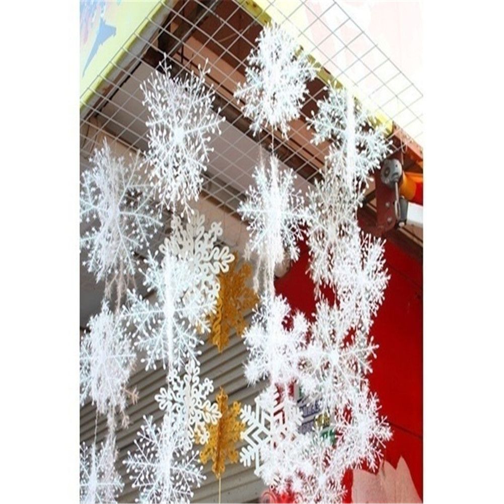 Christmas Snowflake Ornaments Christmas Tree Decorative Hanging Ornament Home view 3